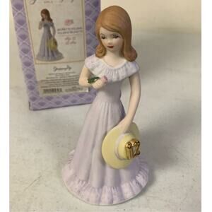 Enesco Growing Up Girls Brunette Age 12 Porcelain Figurine 5.75”